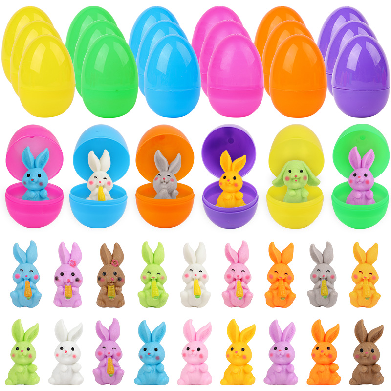 24Pcs Easter Egg With Rabbit F - Party Games Easter Egg recension och pris