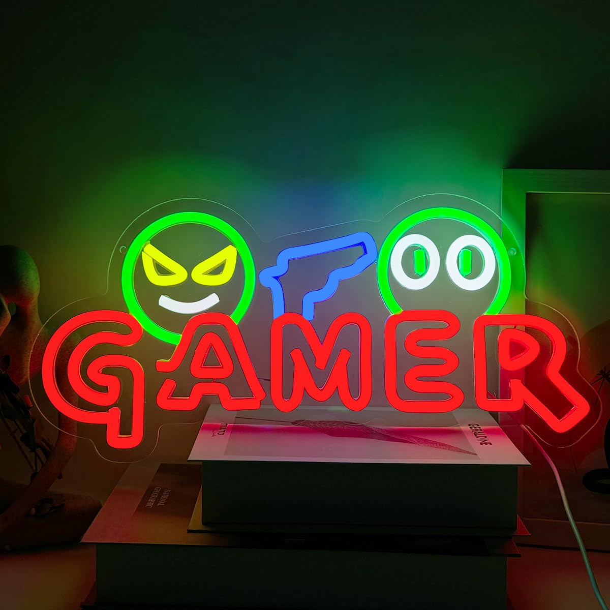 Gamer Neon Sign LED Wall Light - Party Games Christmas recension och pris