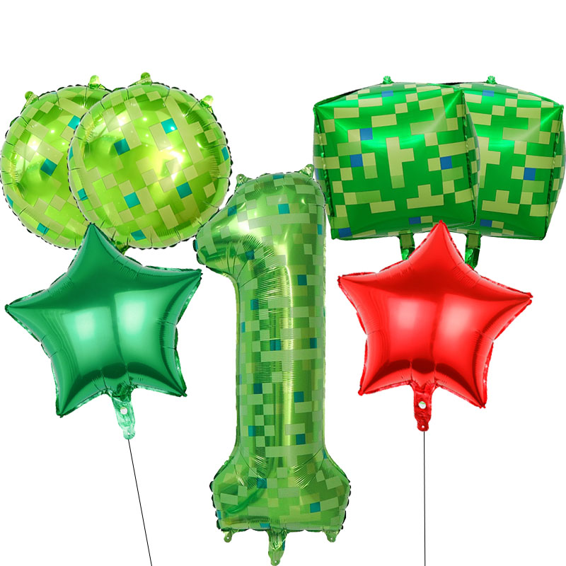 7pcs Pixel Theme Balloon Set G - Party Games Gamecube recension och pris