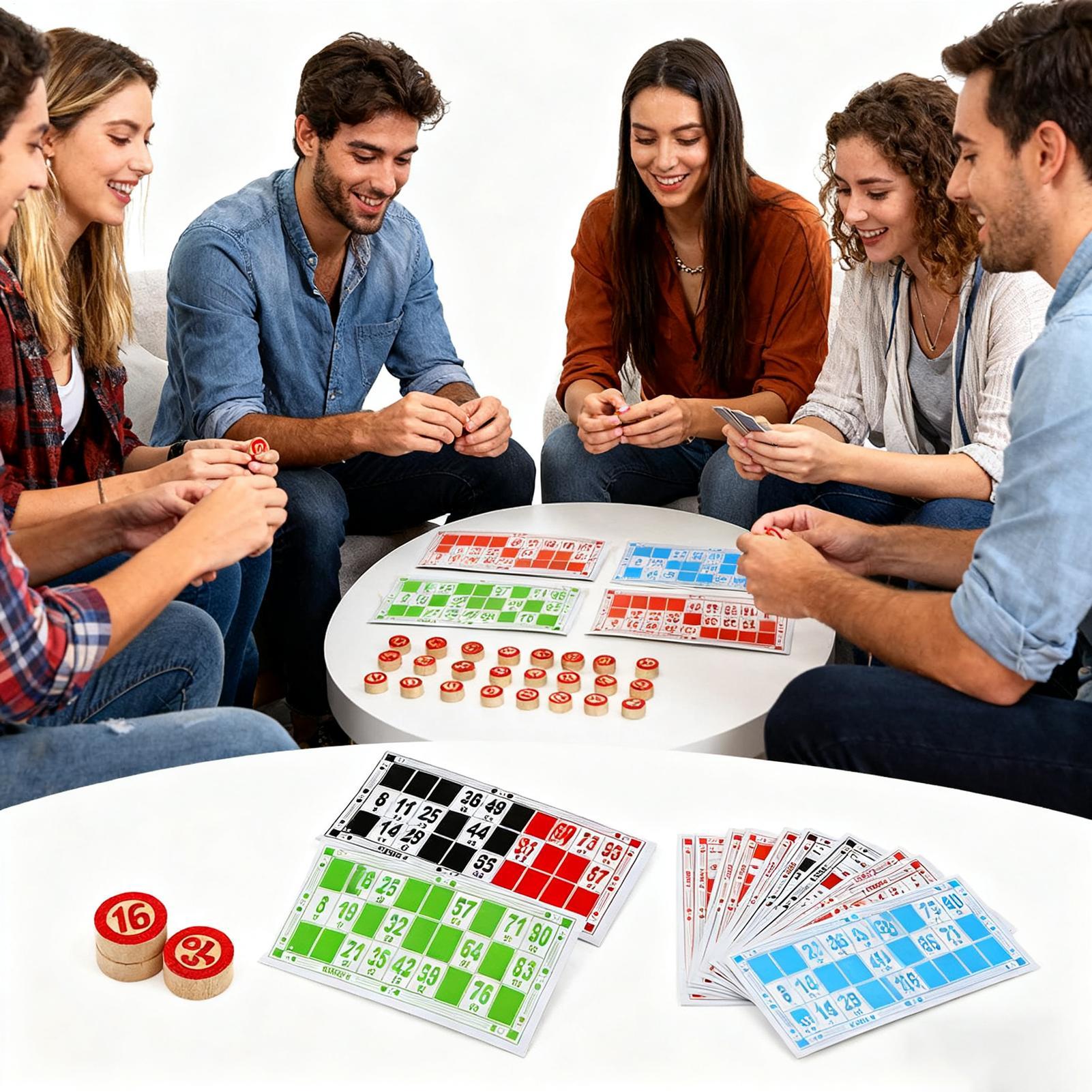 Bingo Set Funny Vintage Wooden - Party Games Large Groups recension och pris