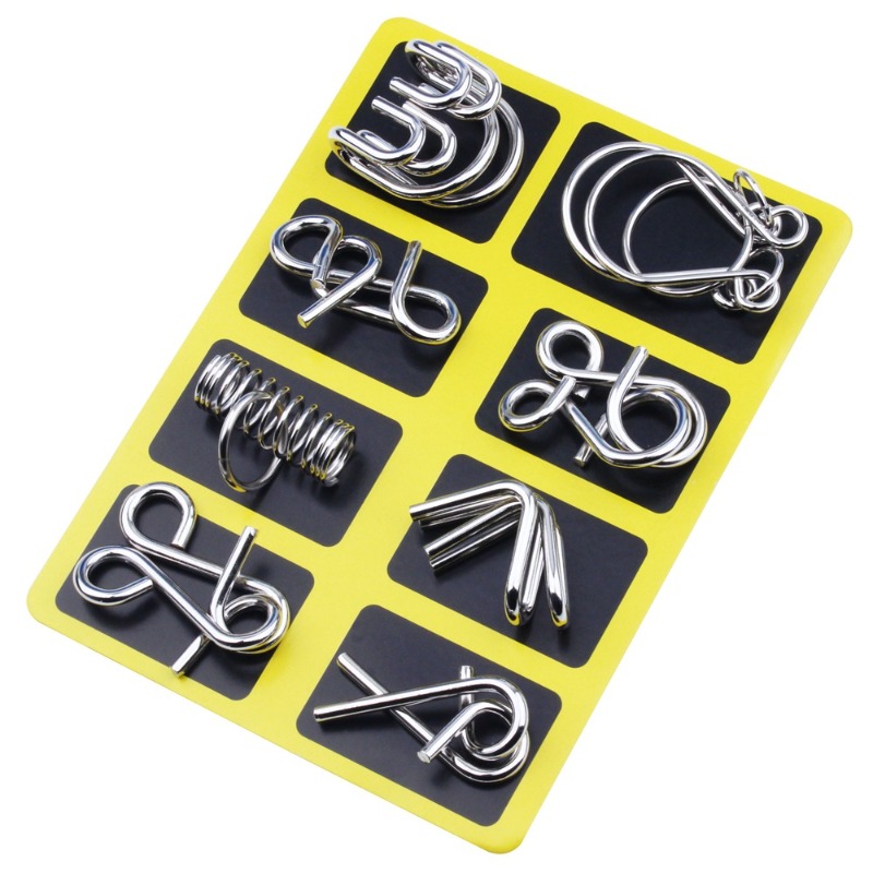 8 Pieces Metal Puzzle Set Clas - Party Games Board Game recension och pris