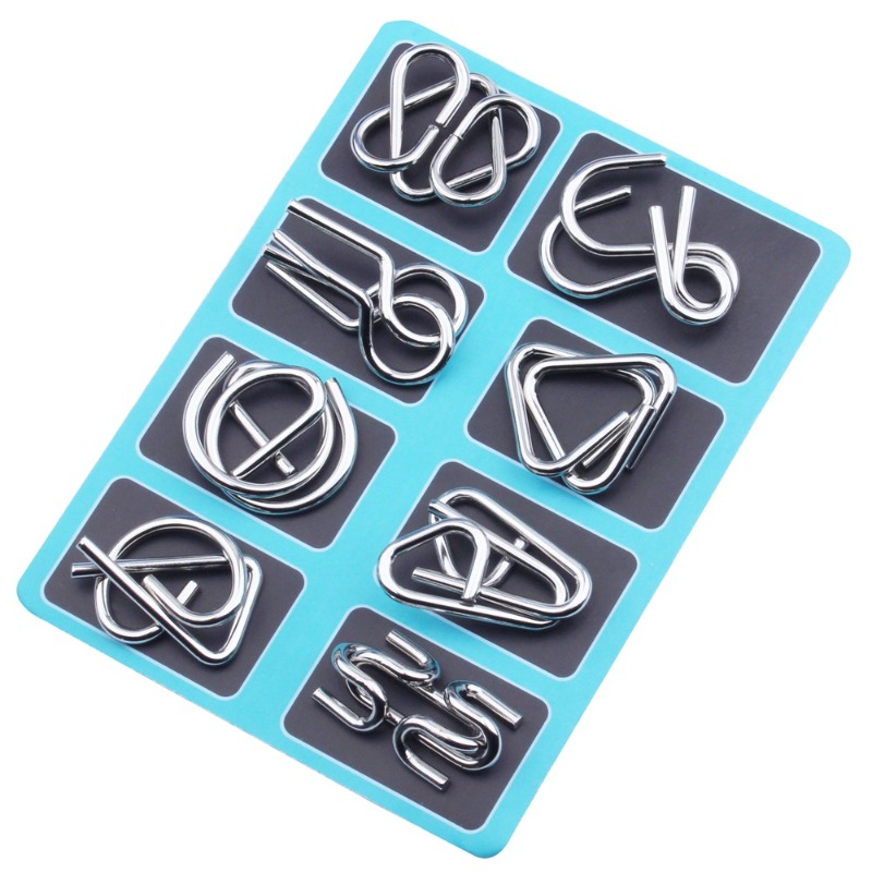 8 Pieces Metal Puzzle Set Clas - Party Games Board Game recension och pris