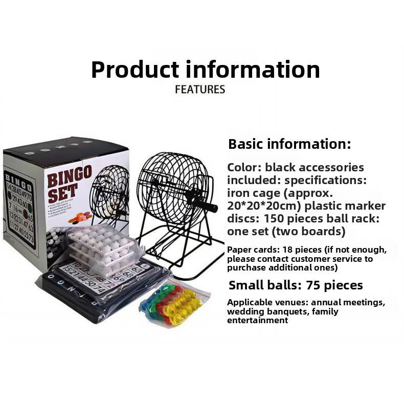Steel Bingo Game Cage Set Bing - Party Games Large Groups recension och pris