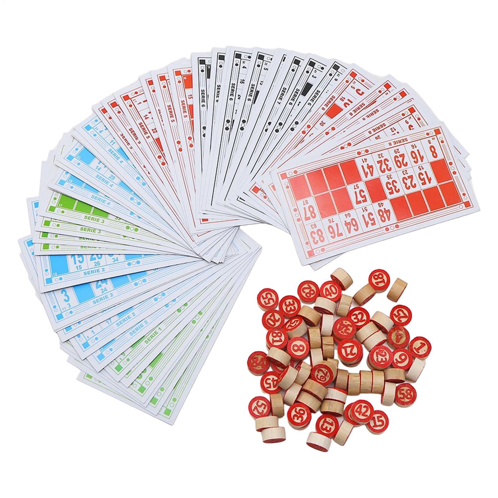 Vintage Wooden Bingo Game Set  - Party Games Large Groups recension och pris