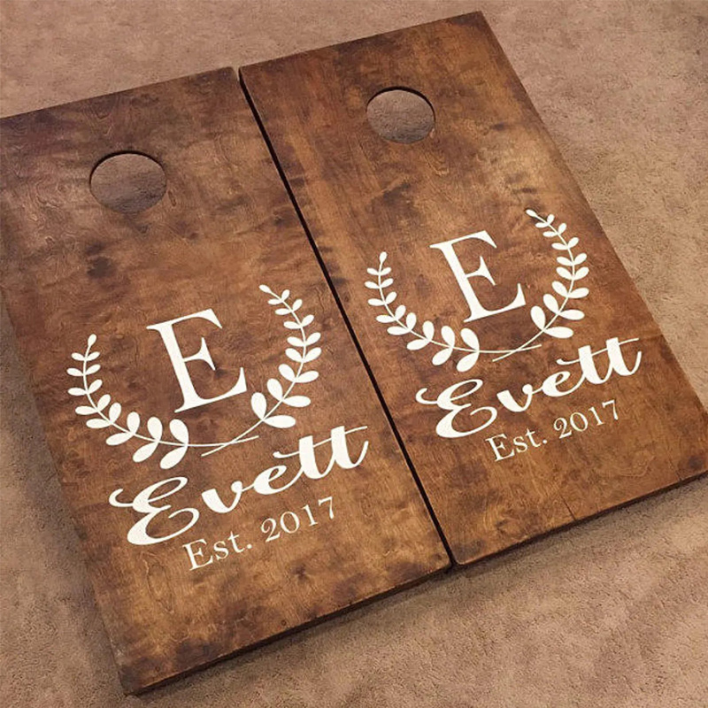 Wedding Party Decor Sign Stick - Cornhole Board Set recension och pris