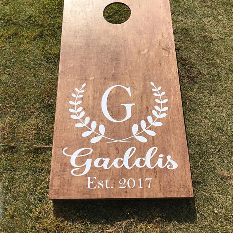 Wedding Party Decor Sign Stick - Cornhole Board Set recension och pris