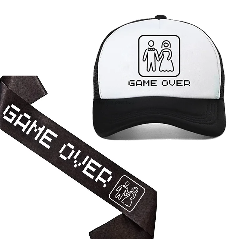 Groom To Be Sash Game Over Hat - Party Games Night recension och pris
