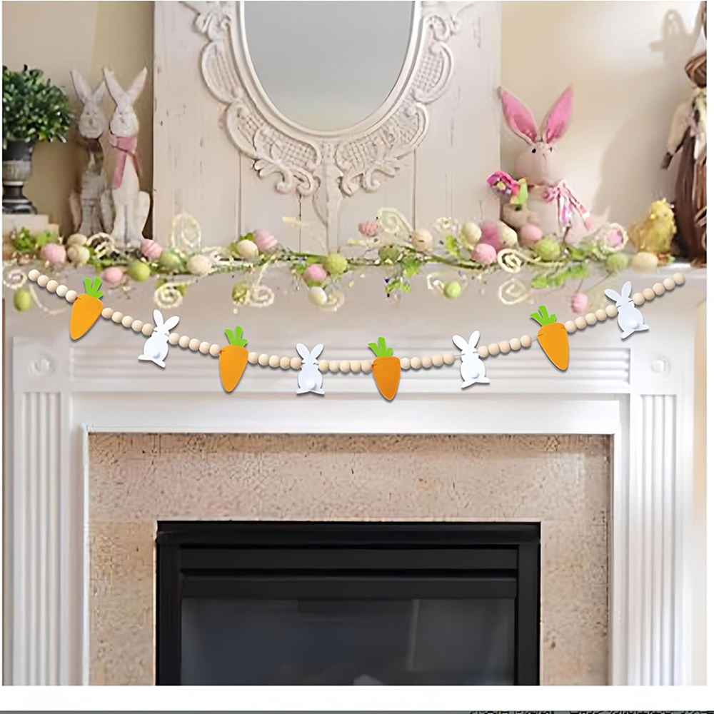 Bunny rabbit Carrot Garland ha - Party Games Easter Egg recension och pris