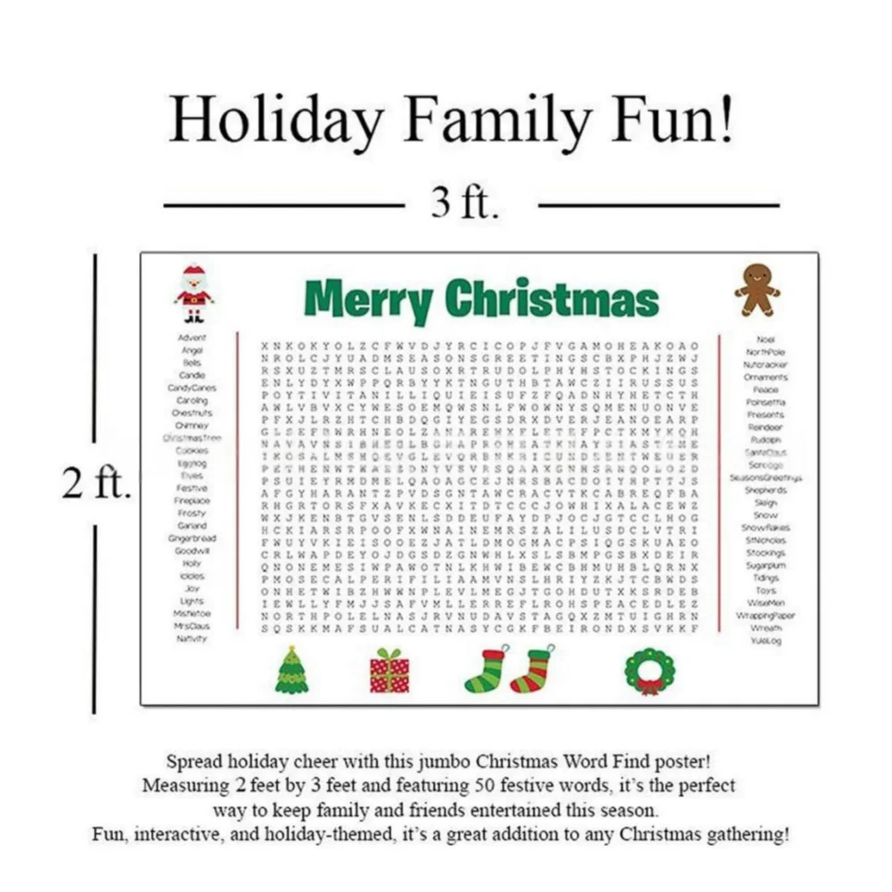 Large Christmas Word Search Po - Party Games Large Groups recension och pris