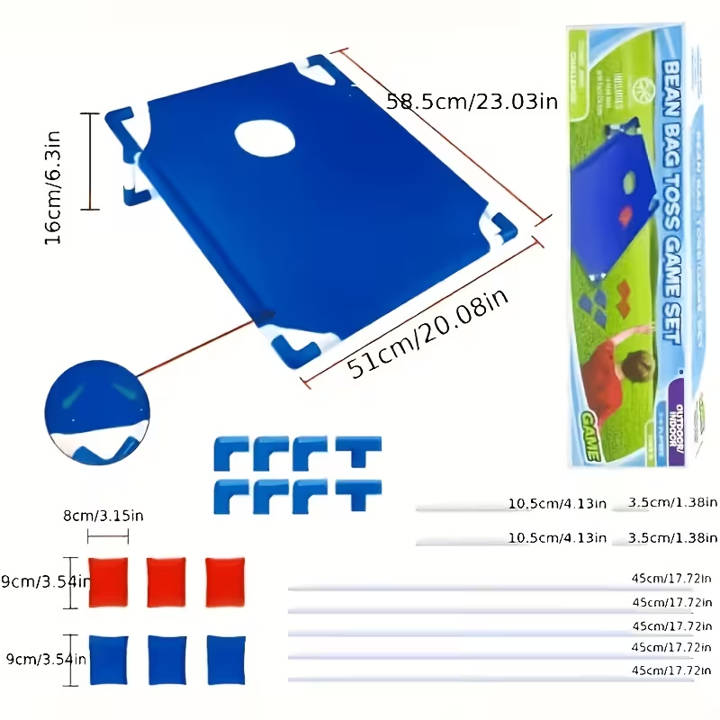 Portable Outdoor Bean Bag Toss - Cornhole Board Set recension och pris