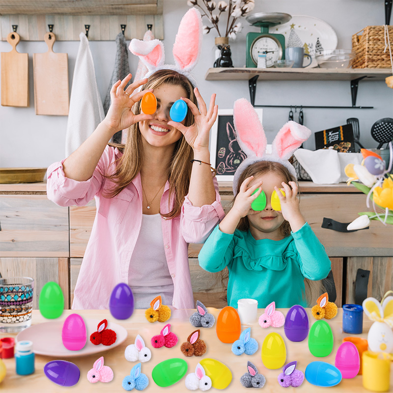 24Pcs Cute Easter Egg with Rab - Party Games Easter Egg recension och pris