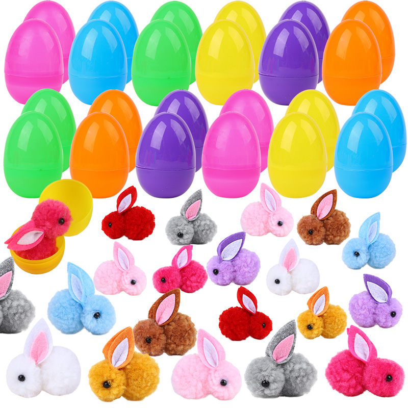 24Pcs Cute Easter Egg with Rab - Party Games Easter Egg recension och pris