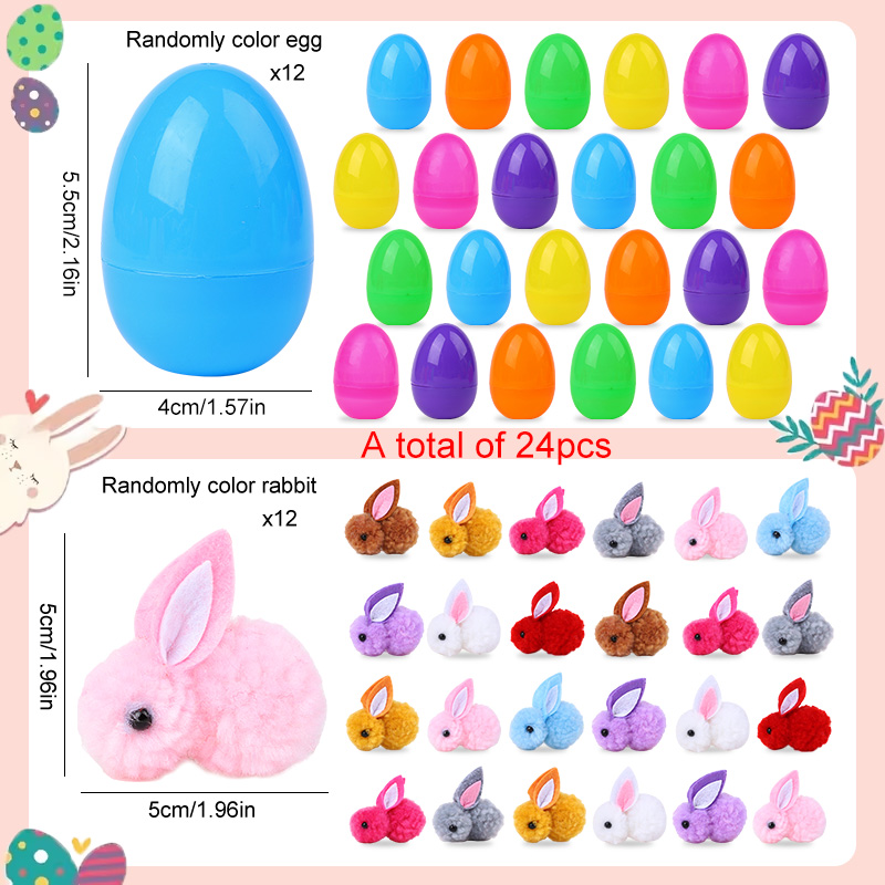 24/48Pcs Cute Easter Egg with  - Party Games Easter Egg recension och pris