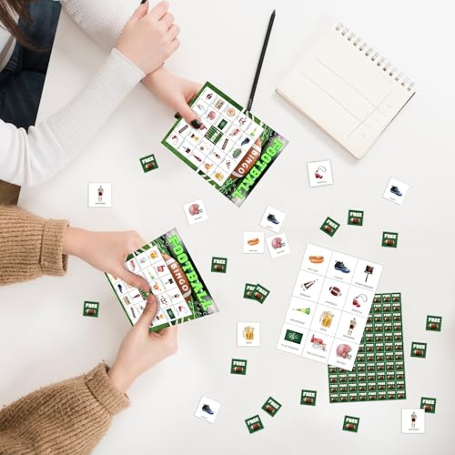 Football Party Bingo Game Card - Party Games Large Groups recension och pris