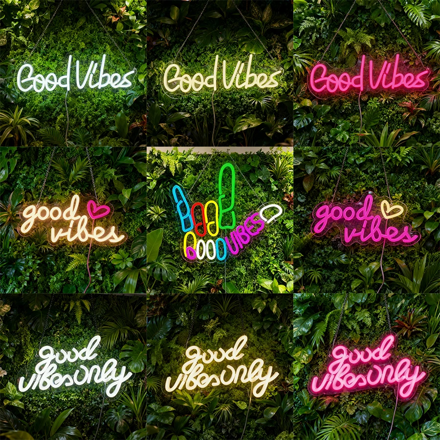 Good Vibes Only Neon Signs Lig - Party Games Good recension och pris